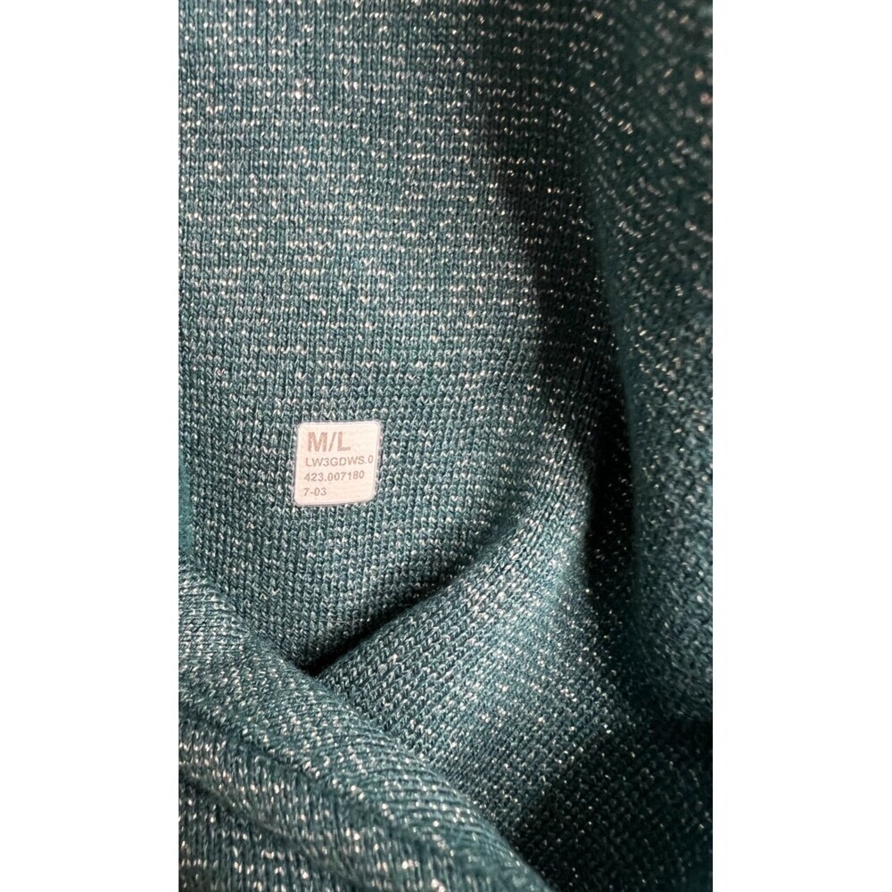 Lululemon Scuba Oversized Half Zip Hoodie Spark Storm Teal M/L Metallic Rare - Picture 6 of 7